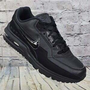 Nike Air Max LTD 3 Mens 8 Triple Black Running Shoes Sneakers 687977-020 Leather